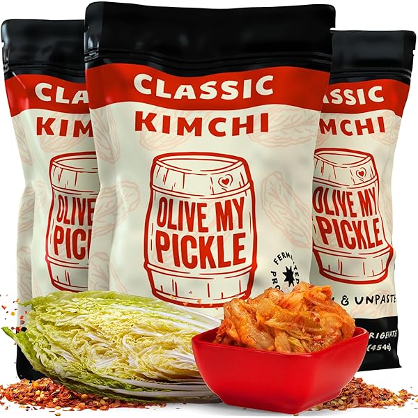 Amazon.com : Olive My Pickle Organic Kimchi Fermented - 48 oz | 3